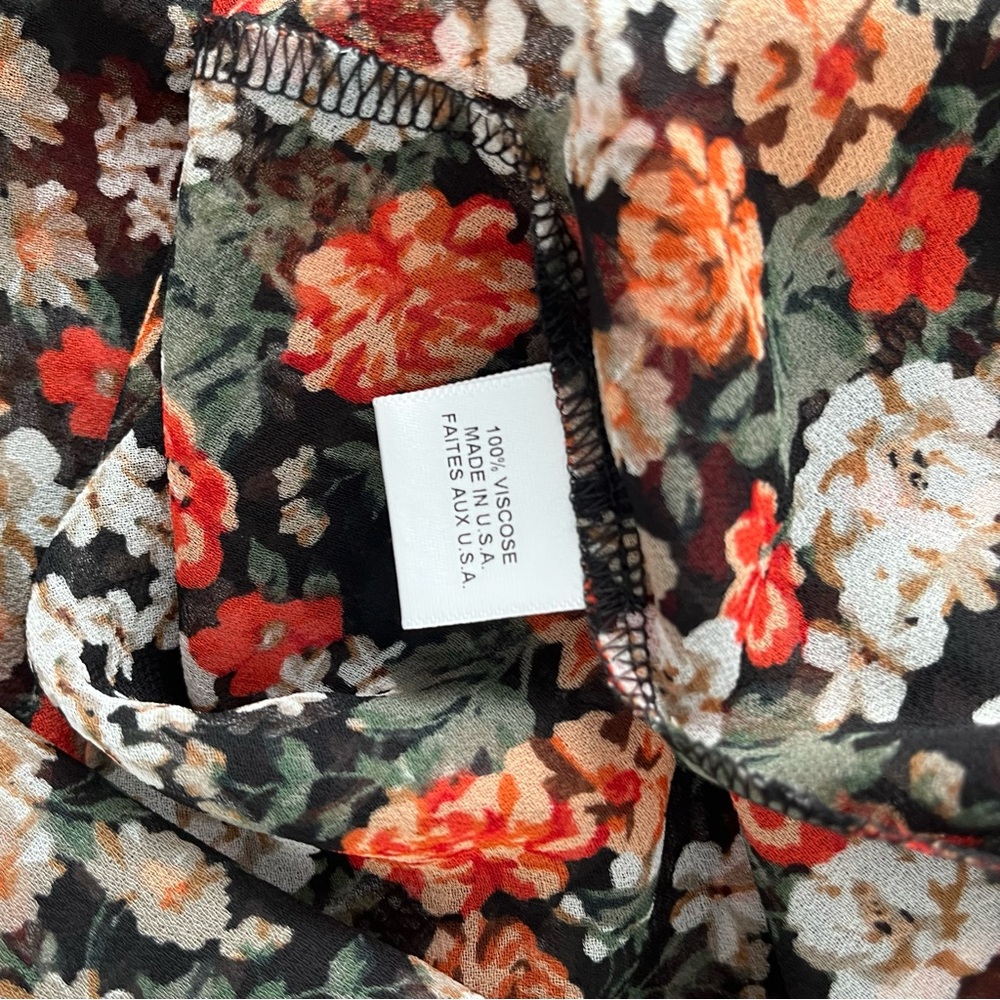 MISA Los Angeles Rizou Floral Smocked Mini Dress Long Sleeve Boho S - Picture 10 of 12